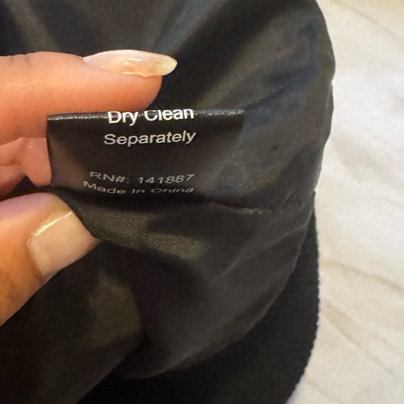 fab'rik Shimmering Black Bomber Jacket - Picture 7 of 8